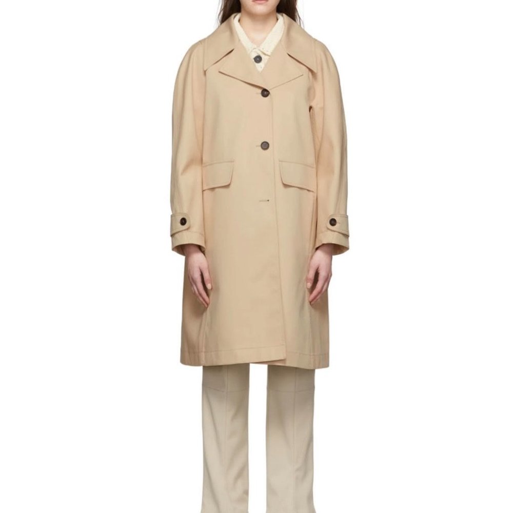 LOW CLASSIC Beige Polyester Trench Coat